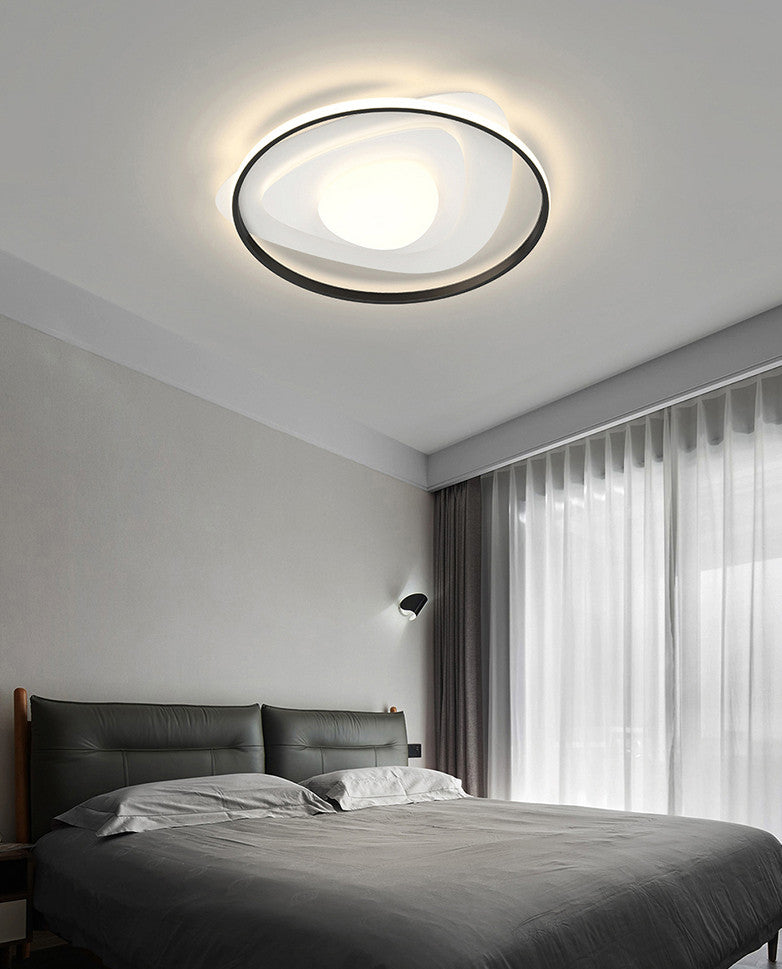 Poperinge | Round Creative Acrylic LED Ceiling Light, Orange
