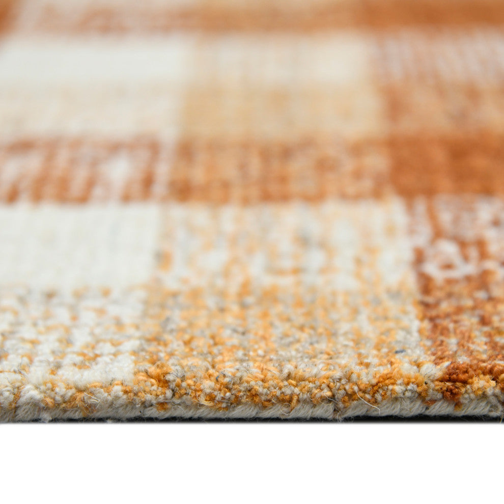 Tartan Cartwell Area Rug, Orange, 9' x 13', Plaid