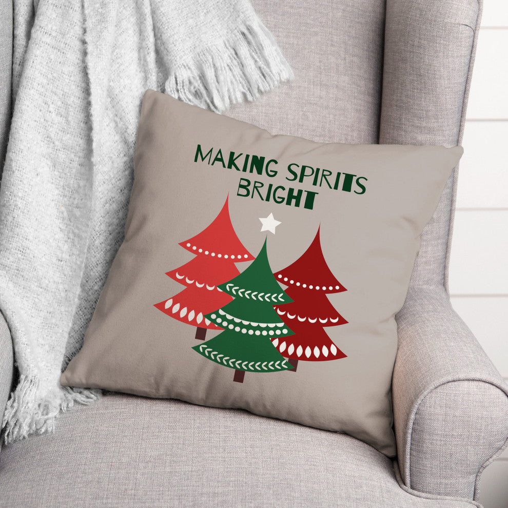 Making Spririts Bright 18x18 Spun Poly Pillow