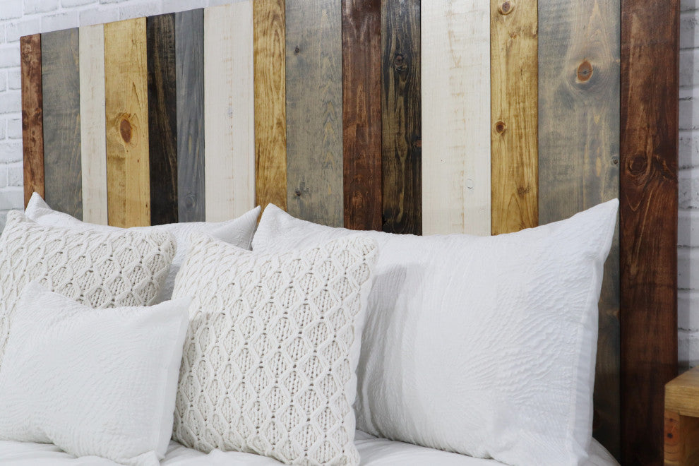 Handcrafted Headboard, Leaner Style, Rustic Mix, Queen