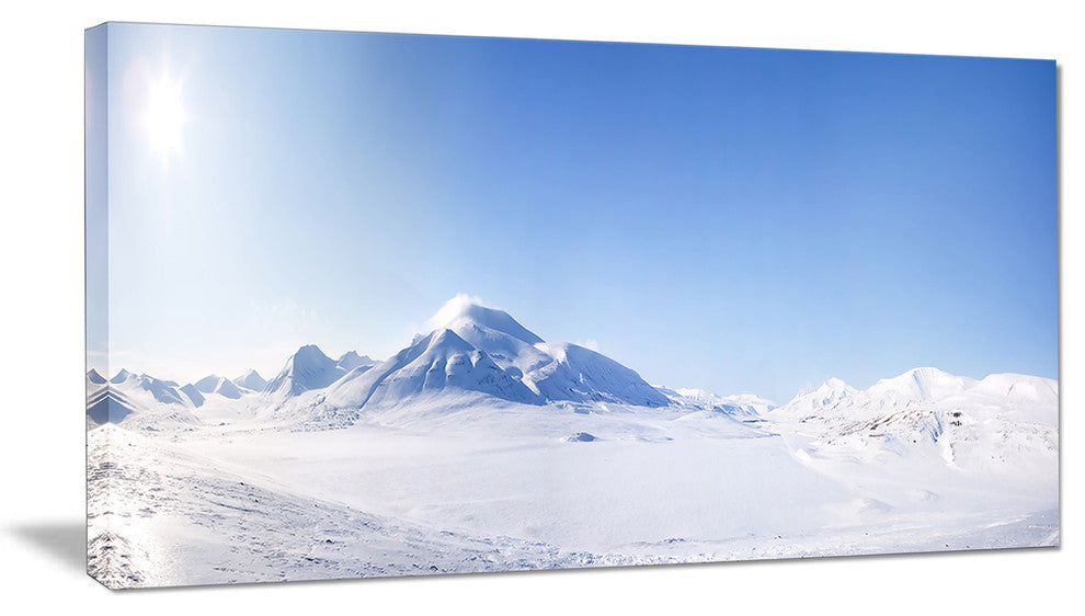 Vacant Winter Land Panorama, Landscape Canvas Art Print, 40x20