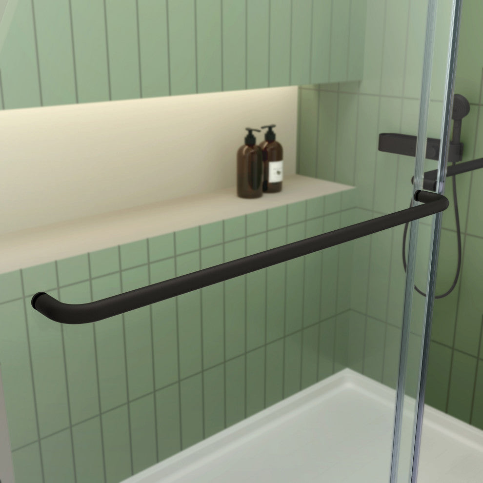 Biviere 60"x58" Sliding Bathtub Door, CrystalTech Treated 1/4" Tempered Glass