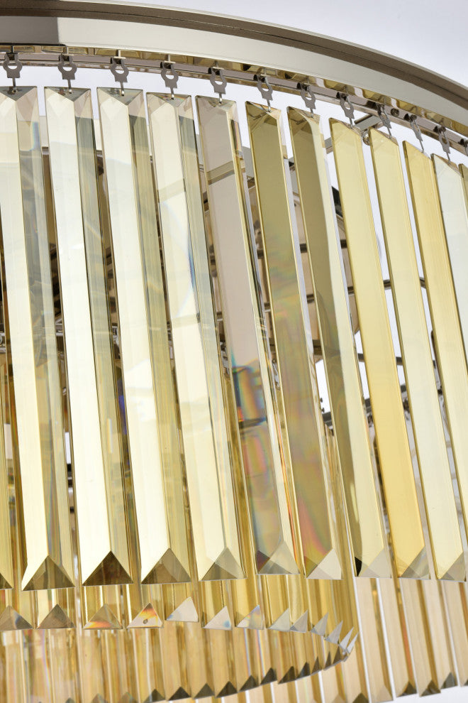 Elegant Lighting 1238F43-GT/RC Sydney 10 Light 44"W Flush Mount - Matte Black