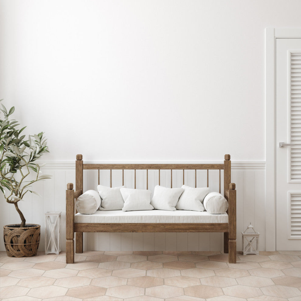 Sawnwood Hex Beige Porcelain Floor and Wall Tile