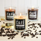 Scented Candles, Coffee Cafe Collection, 10oz Glass Jars, 3-Piece Set