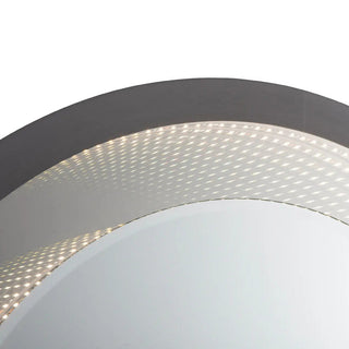Starfall Vanishing infinity LED Round Wall Mirror in Gunmetal