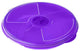 Two Compartment Microwave Tray with Cover, Purple, Pack of 1