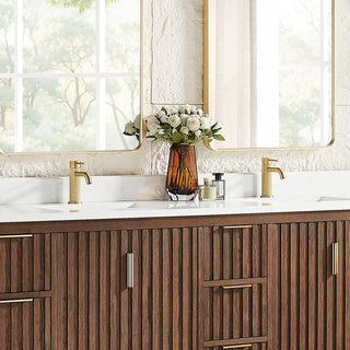 Mendavia Single-Handle Basin Bathroom Faucet, Brushed Gold, High Handle