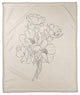 Simple Poppy II 50"x60" Coral Fleece Blanket