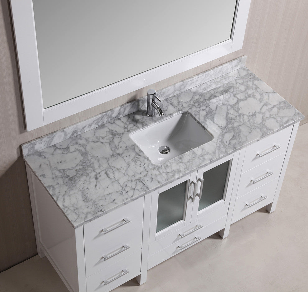 Stanton 60" Single Sink Vanity Set, White