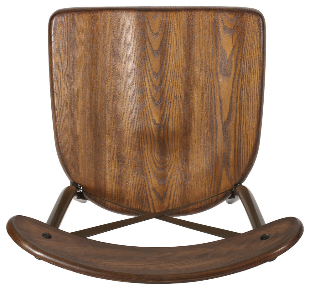 Hettle Farmhouse Crossback Dining Chairs (Set of 2), Dark Brown and Espresso