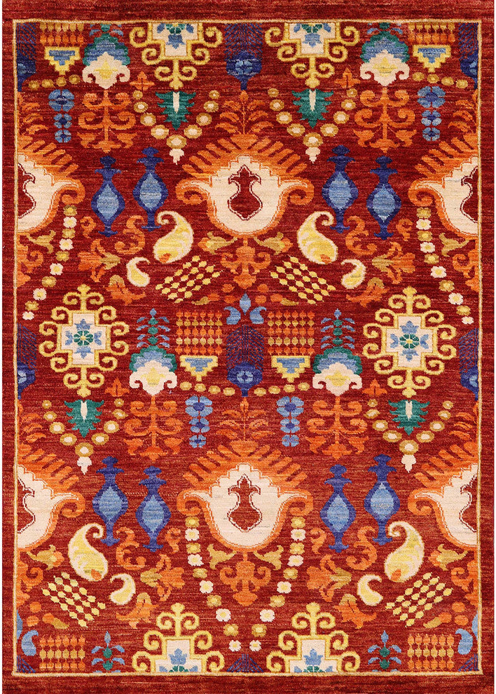 Ahgly Company Indoor Rectangle Mid-Century Modern Area Rugs, 4' x 6'