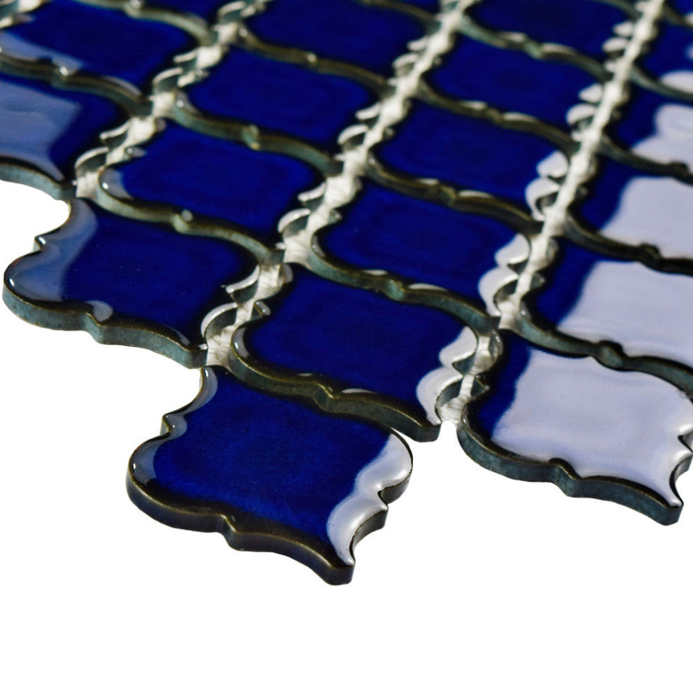 Hudson Tangier Mosaic Floor and Wall Tile, Blue Eye