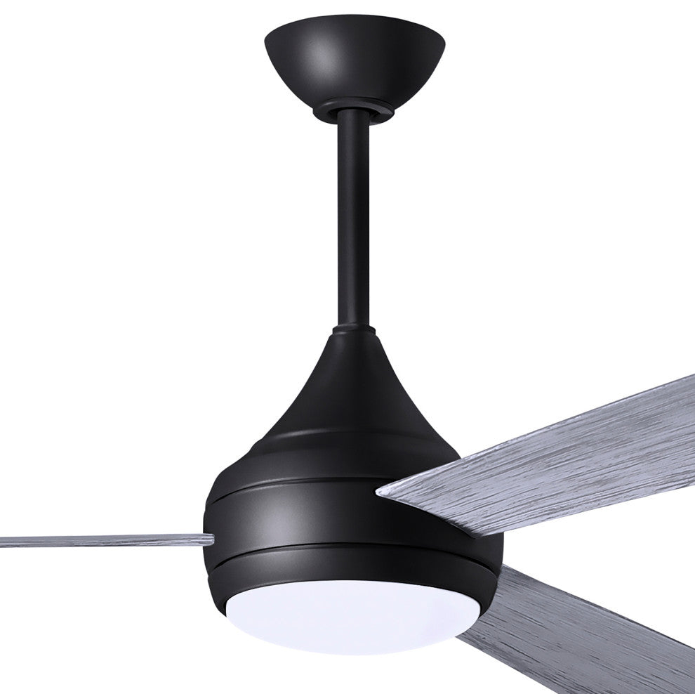 Donaire Paddle Fan Integrated LED, Matte Black, Barnwood Tone Blades