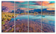 Beautiful Lake in Lago Rienza, Seashore Canvas Print, 48"x28", 4 Panels