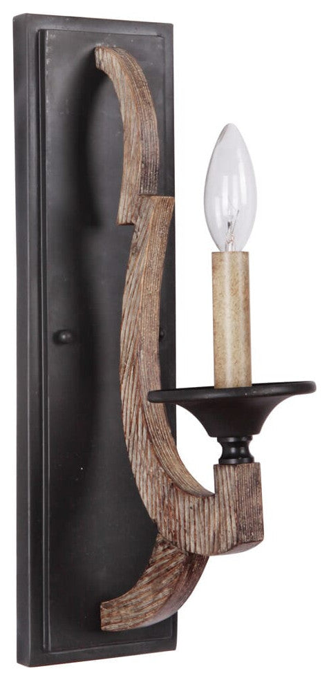 Winton 17" Wall Sconce in Weathered Pine
