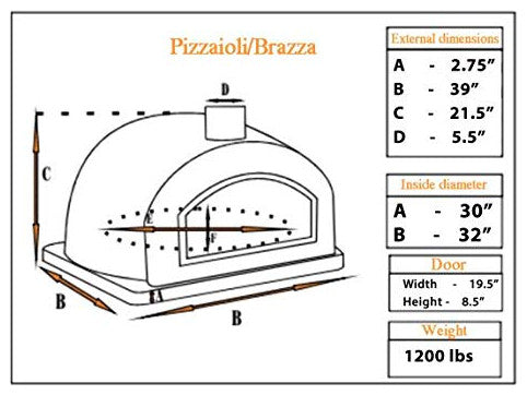 New Pizzaioli Pizza Oven Stone Finish - Premium