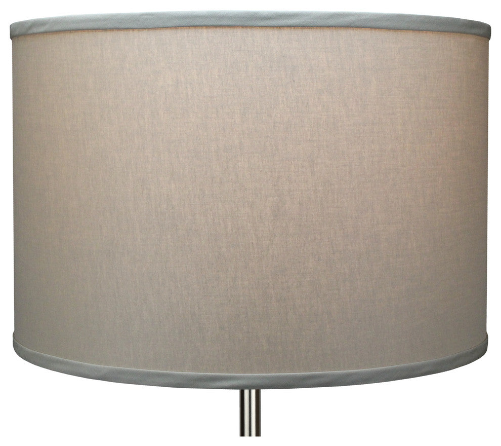 Fenchel Shades, 18"x18"x12" Spider Attachment Drum Lamp Shade, Linen Stone