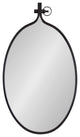 Yitro Metal Framed Wall Mirror, Black, 20"x34"