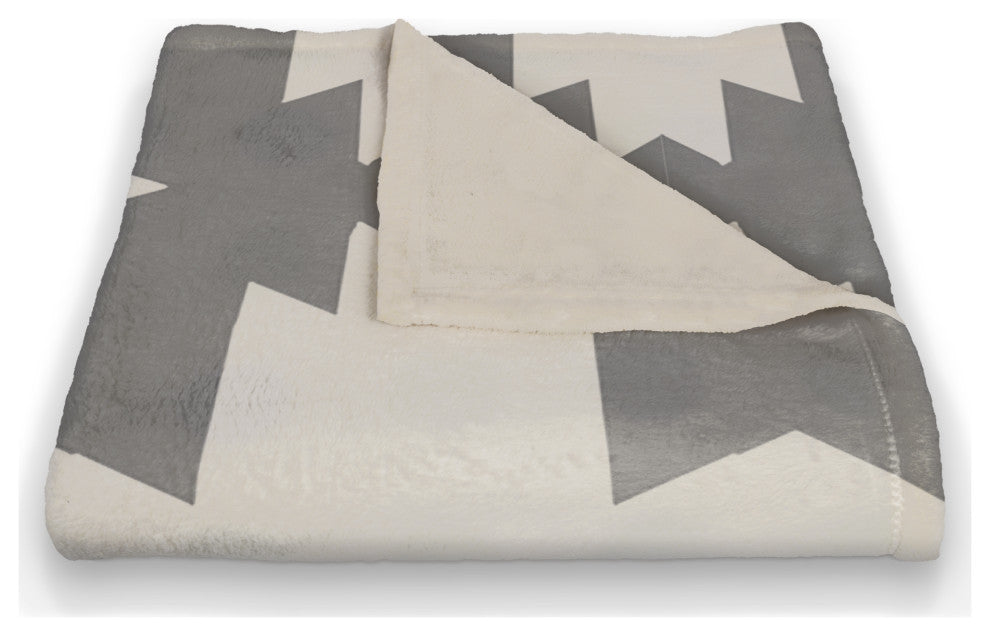 Southwest Style Rows 50x60 Coral Fleece Blanket