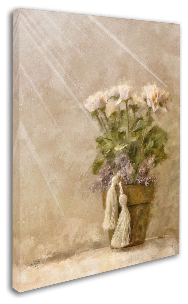 Lois Bryan ''White Roses in the Light'' Canvas Art, 24"x32"