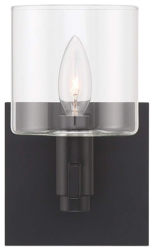 Decato 1 Light Sconce, Black