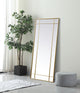 French Panel Full Length Mirror 30x70", Brass