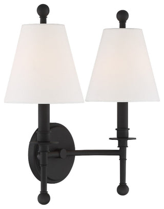Riverdale 2 Light Black Forged Wall Mount