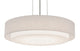 Sanibel LED Pendant, Satin Nickel Finish, Linen White, 16"