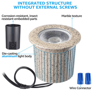 LEONLITE 6-Pack LED Low Voltage Landscape Pathway Lights