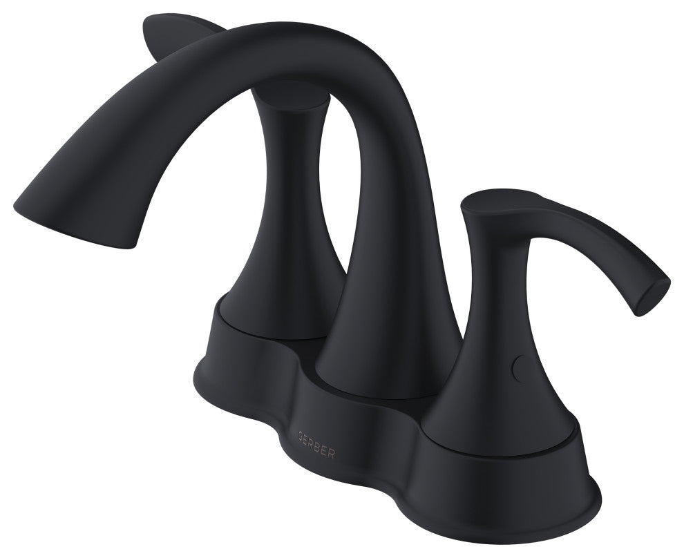 Antioch 2 Handle Centerset Faucet, 50/50 Touch Down Drain, Satin Black