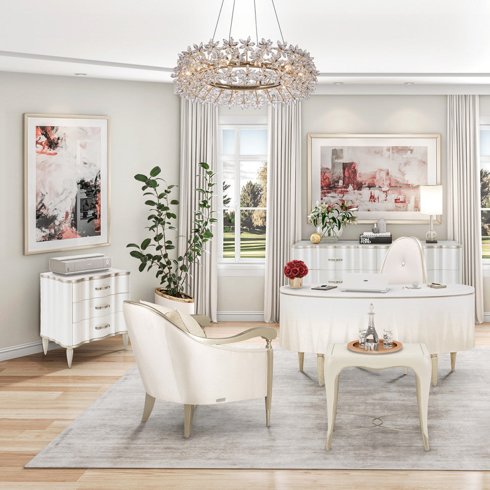 London Place 3-Drawer Nightstand - Creamy Pearl