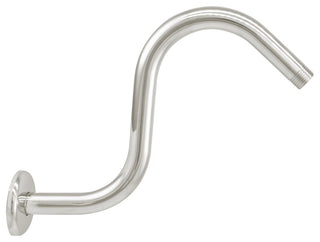 8" S-Shaped Shower Arm And Flange, Polished Nickel