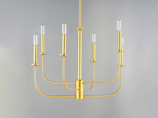 Maxim 10326 Wesley 6 Light 24"W Chandelier - Black / Satin Nickel