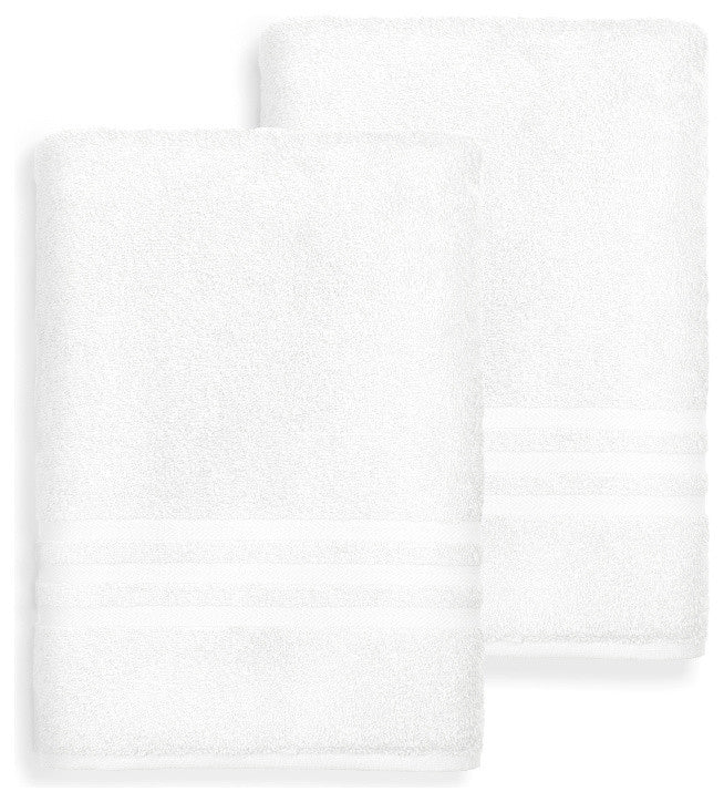 Denzi Bath Sheet, Set of 2, White