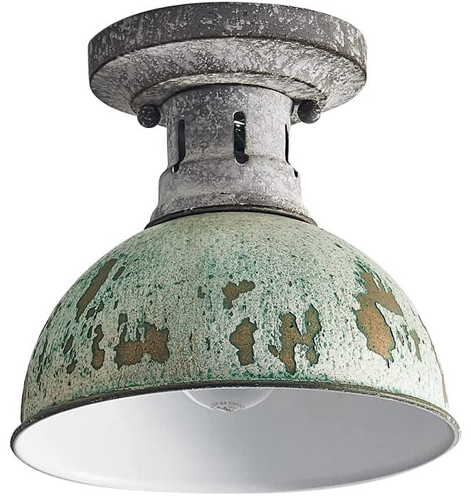 Rust Ceiling Lighting Fixture Vintage Farmhouse Close to Ceiling Light
