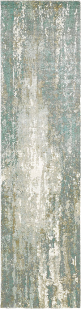Oriental Weavers Formations Blue/ Grey Abstract Indoor Area Rug 2'6"X10'