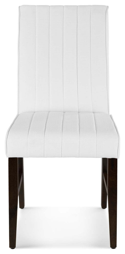 Motivate Channel Tufted Upholstered Fabric Dining Chair Set of 2 EEI-3333-WHI