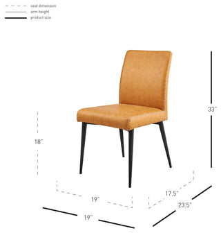 Kevin PU Dining Side Chair,, Set of 2