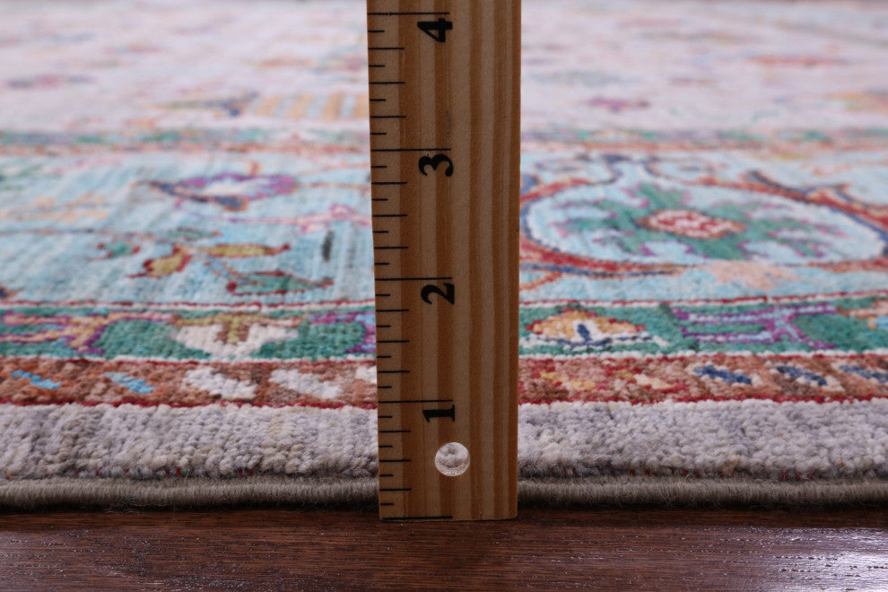 8' 1" X 9' 10" Hand-Knotted Persian Tabriz Wool Rug Q9796