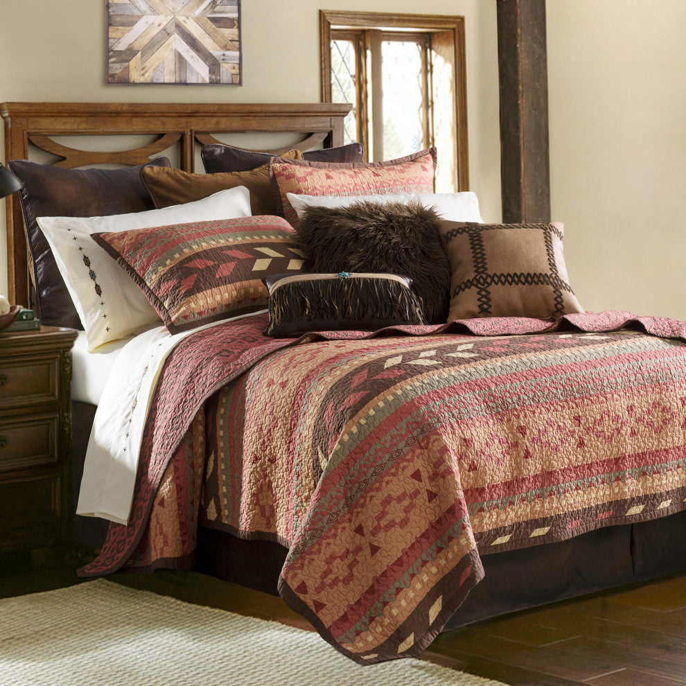 Broken Arrow Reversible Quilt Set, 3 Piece, Twin