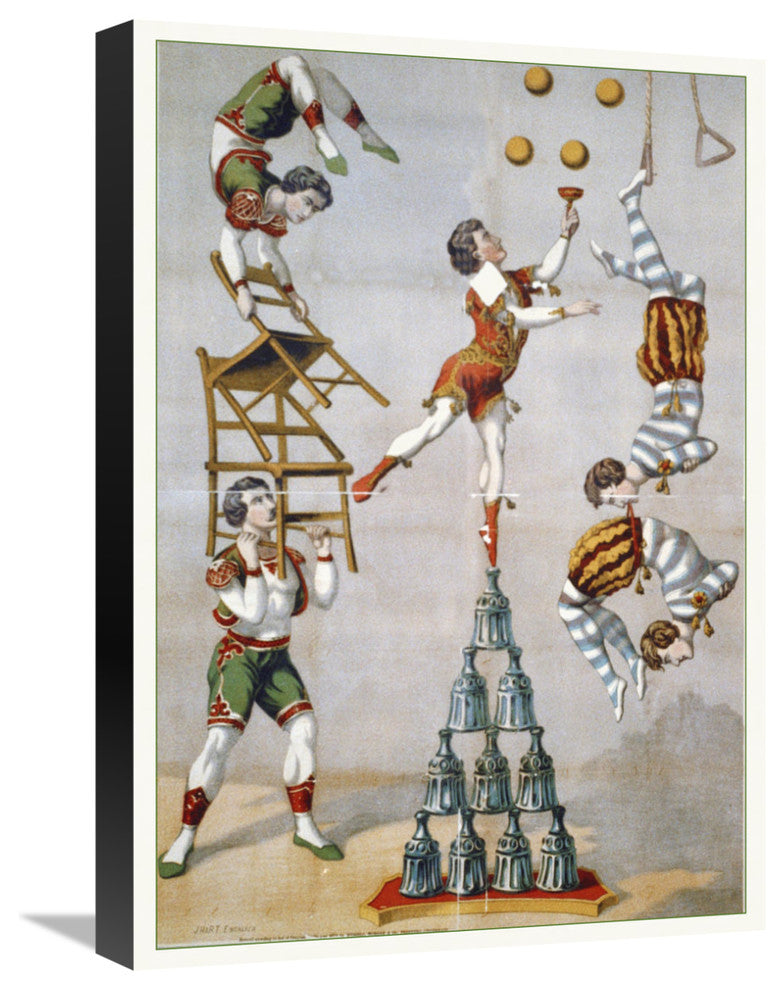 "Acrobatic Act - 1870" Canvas by Hollywood Photo Archive, 16x22"