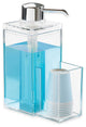 OnDisplay Luxury Acrylic Mouthwash/Soap Pump Dispenser w/Cup Holder