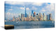 "Lower Manhattan Skyline Panorama" Cityscape Artwork Canvas, 32"x16"
