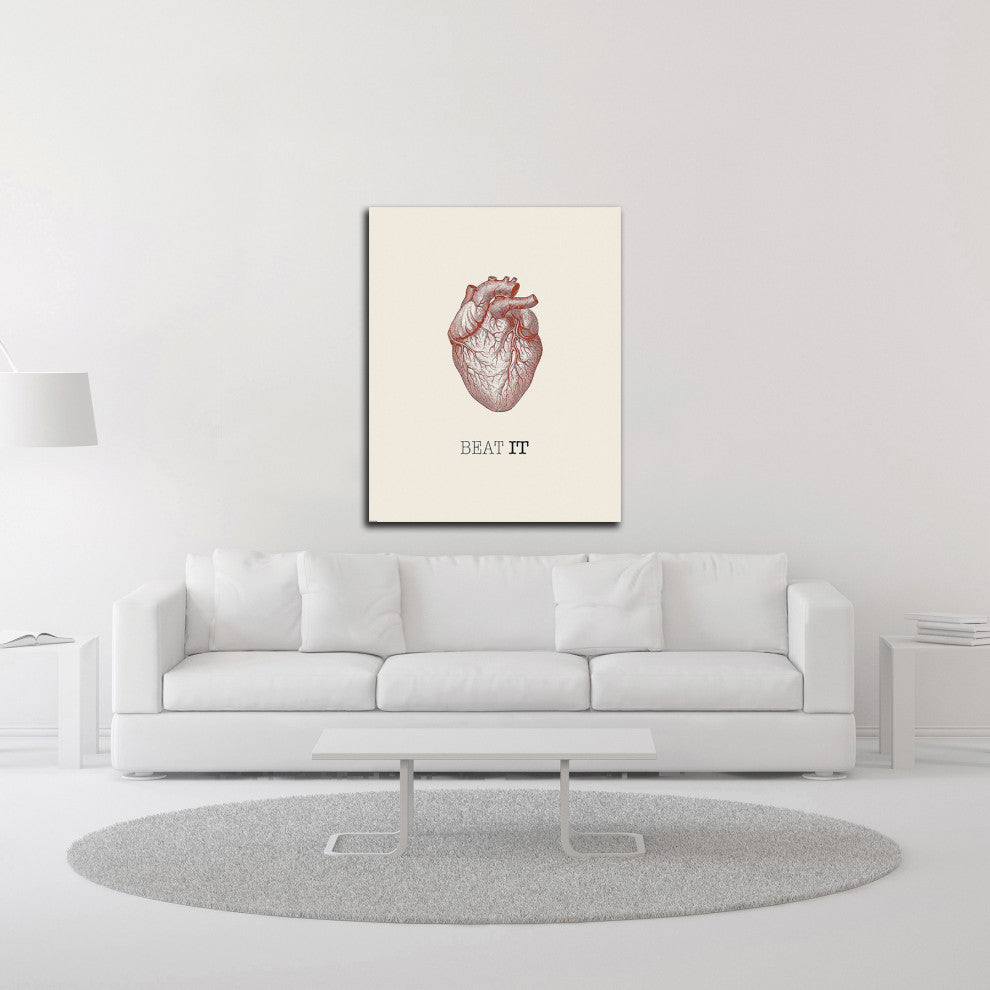 "Beat It" by GraphINC, Print on Canvas, 14"x18"