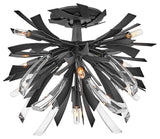 Fredrick Ramond FR40903 Vida 9 Light 24"W Semi-Flush Ceiling - Brushed Graphite