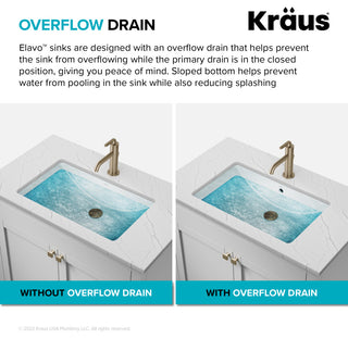 KRAUS Elavo 19.25 in. Oval Porcelain Ceramic Undermount Bathroom Sink