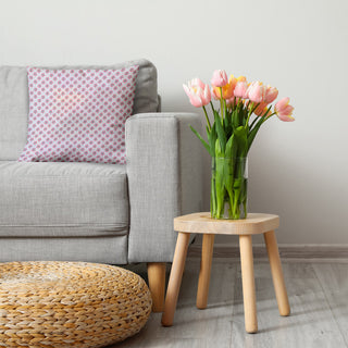 Flower Power Decorative Throw Pillow, Whisper White, 20"x20"