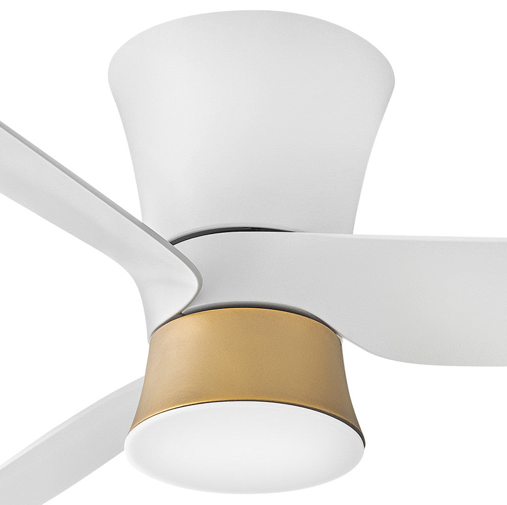 Hinkley Neo 52" Integrated LED Indoor/Outdoor Flush Mt Ceiling Fan,Matte White