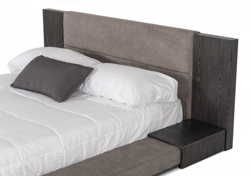 Nova Domus Jagger Modern Gray Bed, Gray Wash/Charcoal, Eastern King